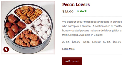 Pecans Unlimited : Product Info