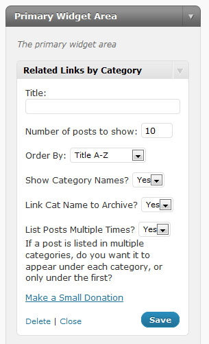 Related Posts by Category Widget